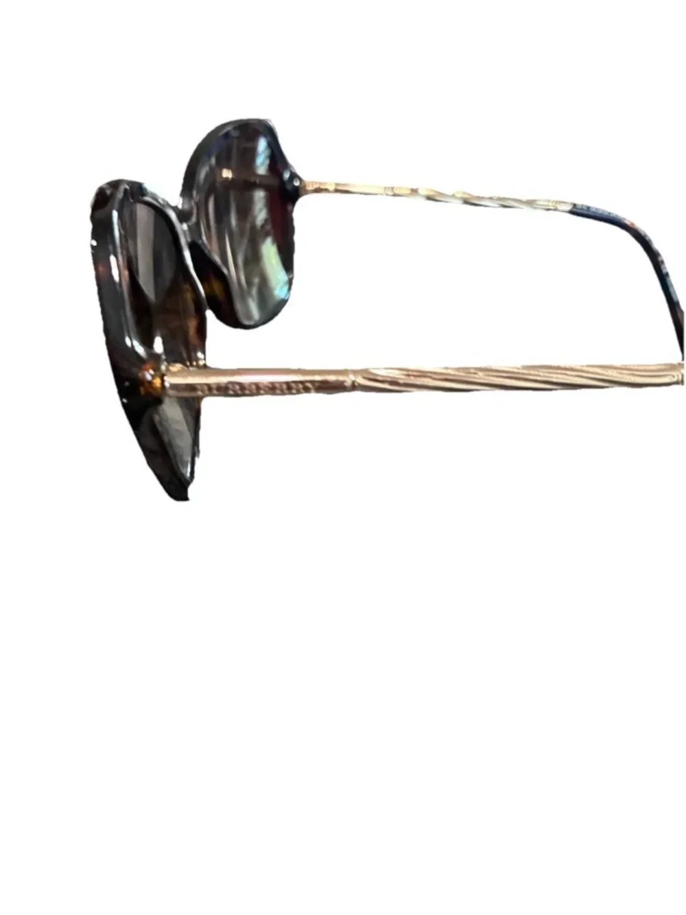Burberry B4193 Sunglasses Tortoise Gold Twisted Temple 3002/T5 57mm Polarized